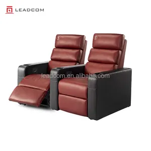 LEADCOM LS-818 Commercial Leather Theatre Seats Cinema Vip Recliner Sofa Cinema Hall Chair Electric Vip Cinema Chair