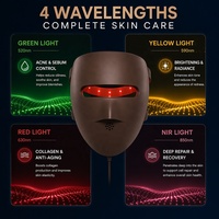 Masque facial professionnel en silicone de qualité alimentaire avec LED pour la luminothérapie, 4 couleurs, anti-âge, collagène, acné, couverture complète du visage