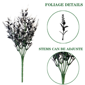 Plantas Artificiales de Eucalipto Persa Negras Personalizadas para Halloween, Hojas de Plástico para Decoración de Jardín y Fiestas - Product Image 3