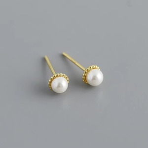Tiny Elegant Design 925 Sterling <b>Silver</b> 3mm 4mm 5mm <b>Pearl</b> Stud <b>Earrings</b> for Women Dainty Fine Jewelry Gift - Product Image 5