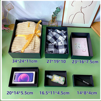 Grande boîte cadeau BlackBowKnot Spot Heaven Earth Cover 2cm d'épaisseur papier carton mat laminage UV autocollants emballage cadeau