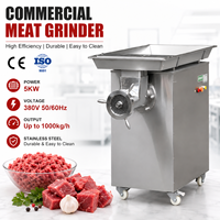 Machine à hacher la viande électrique robuste de 5 kW, hachoir à viande commercial, machine de transformation de la viande industrielle