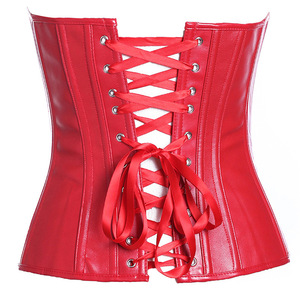 Gotisches Lederkorsett für Damen, Steampunk Bustier Top, Goth Schnallen Korsagen, <span class=keywords><strong>Rockabilly</strong></span> Korsett für Halloween Cosplay Kostüme, Übergröße - Product Image 6