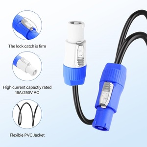 Powercon In Out Power <b>Cable</b> 16AWG 1m Audio <b>Video</b> Connection - Product Image 5