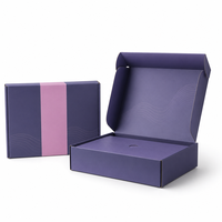 Boîtes d'expédition personnalisées avec logo imprimé, emballage en carton ondulé Airbox, boîte pliante pour l'e-commerce, commande à partir d'une seule pièce