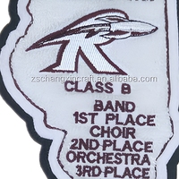 Patch brodé en chenille personnalisé en forme de carte