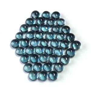 Alta calidad 6mm 7mm grado AAA Londres Topacio Azul cabujón cristal Natural piedra preciosa IGI buen Color suelto precio al por mayor - Product Image 5