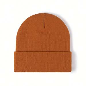 Gorro de Invierno de Color Puro, Venta al por Mayor de Fábrica, Fabricante de Gorros de Punto Acrílico con Logotipo Personalizado - Product Image 6