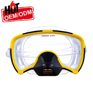 Anti Fog Diving Mask Adjustable Headband Tempered Glass Lens Clear Vision Diving Mask For Adults Men Women