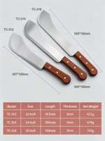 Couteau de boucher professionnel en acier inoxydable personnalisé TC, couteau à viande et à os de haute qualité, ensemble de couteaux de boucher pour la canne à sucre et le durian