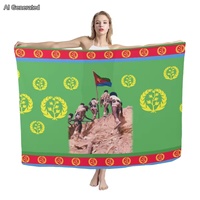 Écharpe érythréenne drapeau érythréen 145*115 Logo personnalisé plage sarong nager pour hommes femmes imprimé porter unisexe couverture ventes directes d'usine