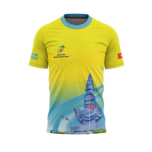 T-shirt de course personnalisé pour le sport, matière 95% coton 5% élasthanne, vente en gros, fabrication au Vietnam - Product Image 2