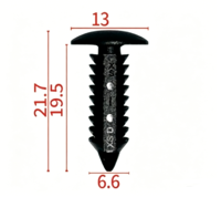 063521 Fourniture d'usine : Nouveaux clips de voiture en nylon et rivets en plastique pour carrosserie automobile et clips pour sapins de Noël