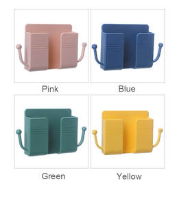 格安電話アクセサリーウォールマウント接着剤携帯電話ウォールチャージャーホルダーとリモコンスタンド多目的収納ボックス - Product Image 5