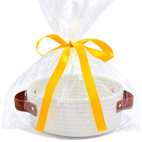Panier de rangement en corde de coton écologique et durable, petit format, design mignon, idéal pour la salle de bain - Vente chaude