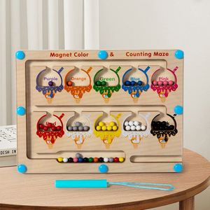 Cadeau idéal pour Noël et les anniversaires, mini jeu de société d'activités mathématiques sur le thème de la crème glacée, jouet labyrinthe Montessori - Product Image 3