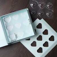 Boîte à chocolat en forme de coeur 9 pièces de la Saint-Valentin Galaxy étui rigide papier étoilé 2mm emballage cadeau alimentaire mémorable pour inoubliable