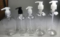 Bouteille vide transparente en plastique pour désinfectant pour les mains avec cordon en silicone, réutilisable, format voyage, à presser, pour la vente en gros