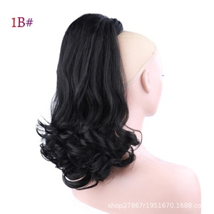 Extension <span class=keywords><strong>de</strong></span> cheveux <span class=keywords><strong>queue</strong></span> <span class=keywords><strong>de</strong></span> <span class=keywords><strong>cheval</strong></span> à enrouler, texture crépue, lisse ou bouclée, en fibre inflammable, accessoire capillaire synthétique - Product Image 6