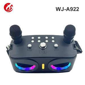 Altoparlante Karaoke WJ-A922 con 2 Microfoni, Speaker Wireless Portatile con Luce LED Atmosferica, Doppio Microfono per Campeggio, Feste e Karaoke all'Aperto - Product Image 2
