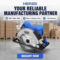 Scie circulaire sans fil HERZO 300W, lame de 185 mm, 5800 tr/min, batterie au lithium, qualité industrielle, bricolage