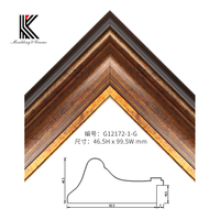 Cadre en bois pour toile 16x16, 16x24, 20x24, 24x24, moulure en bois pour cadre photo, noyer avec dorure, design populaire G12172