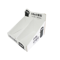 Support d'affichage pliable en carton ondulé pour comptoir avec impression de logo pour la vente au détail alimentaire