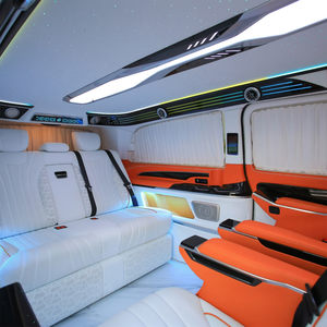 Modification de fourgonnette d'affaires Benz <span class=keywords><strong>VITO</strong></span> <span class=keywords><strong>VIP</strong></span>, design intérieur de luxe, sièges capitaine, toit étoilé, aménagement intérieur de voiture - Product Image 1