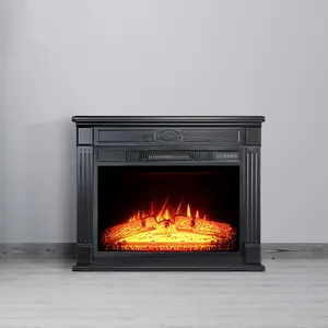 1500W壁掛け式対数炎効果電気装飾固定暖炉ヒーター
