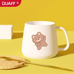 QUAFF Sublimação Caneca Fat forma bonito estilo café fosco branco mug Para transferência de água caneca presente Atacado preço de fábrica