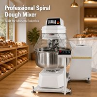 Spiraaldeegmixer Automatische deegmengmachine Voedselveilige roestvrijstalen kom Dubbele snelheid voor pizzeria's