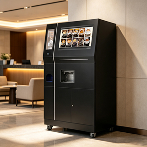 <b>Fully</b> <b>Automatic</b> Iced Espresso <b>Coffee</b> Vending <b>Machine</b> Mechanical Arm Clamping Power-Off Protection Fault Self Detection Kiosk - Product Image 1