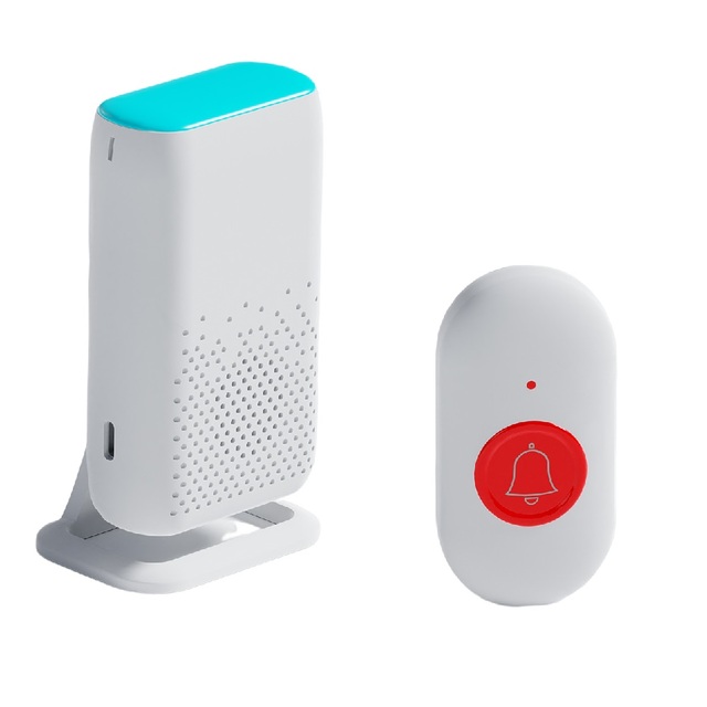 Waterproof IP68 Voice-Activated Wireless Caregiver Nurse Alert System Call Buttons SOS Panic Button High Sensitivity for Elderly
