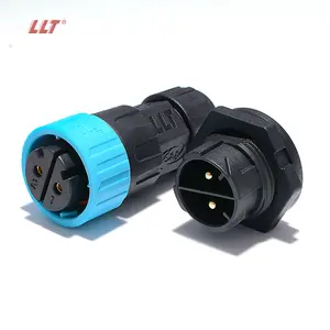 Conector impermeable LLT M25, 2, 3, 4, 5, 6, 7, 8, 9, 10, 12, 16, 17, 20, 24 Pines, montaje de panel frontal