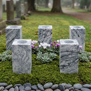 <span class=keywords><strong>Prix</strong></span> de gros Vases à fleurs rectangulaires en granit blanc chinois <span class=keywords><strong>pour</strong></span> tombes et monuments funéraires - Product Image 1