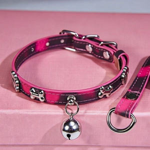 Collar <span class=keywords><strong>de</strong></span> Plata para Perros con Cadena <span class=keywords><strong>de</strong></span> Tracción, Campana, Gargantilla, Cambio <span class=keywords><strong>de</strong></span> Temperatura, Accesorio <span class=keywords><strong>de</strong></span> Restricción para Juegos <span class=keywords><strong>de</strong></span> Rol para Adultos, Juguete Sexual - Product Image 3