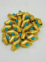 Nouvelle conception de mode 2026, fermoirs et crochets en cuivre bon marché, micro-pavé, plaqué or, turquoise synthétique, accessoires pour la fabrication de bijoux