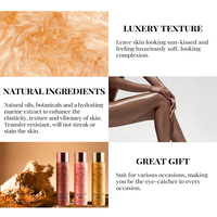 Marque privée bronzeur or surligneur crème perle blanc paillettes liquide imperméable visage corps brillant huile scintillante