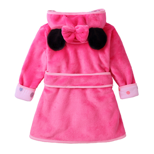<span class=keywords><strong>Peignoir</strong></span> en peluche rose pour filles, pyjama d'hiver pour enfants, manches longues, pyjama en flanelle pour enfants, robe <span class=keywords><strong>de</strong></span> chambre fantaisie à capuche - Product Image 4