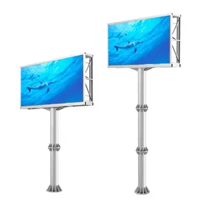 Outdoor All in One Package 3840*1920mm 169 pollici P5 Led Pole Display pubblicitario Digital Sign Board Street Single Side Led Screen