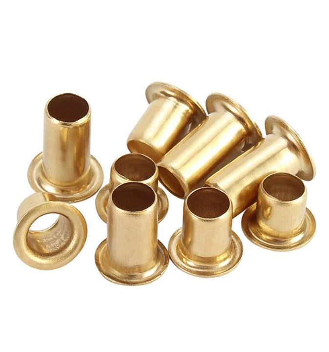 Brass DIN 7340 Eyelet through Hole Hollow Tubular Rivets