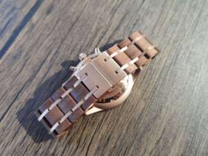 Reloj de pulsera de madera de acero inoxidable, de cuarzo, 5atm, personalizado, con logotipo OEM, nuevo diseño de <span class=keywords><strong>2022</strong></span> - Product Image 5