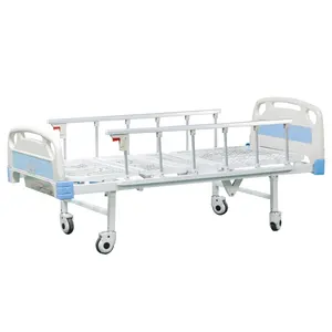 Cama de hospital de duas funções por fabricação, cama de metal para pacientes com manivelas, à venda com garantia de 2 anos