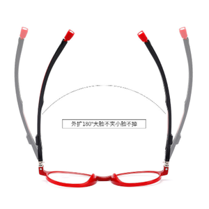 TR90 linh hoạt từ Kính đọc sách với ánh sáng màu xanh Silicone dây có thể điều chỉnh màu xanh khung - Product Image 3