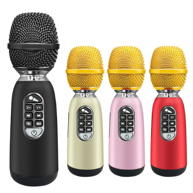Dewant L-1238 20W Small Mini Hand Blutooths Wireless Karoke Singing Microphone for Mobile Phone