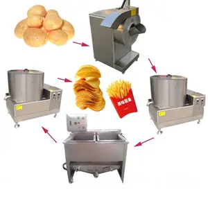 Factory Supply Automatische Kartoffel schäl-und Schneide maschine Kartoffel chips Herstellung Maschine Preis