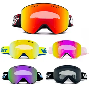 Goggle Ski Anti Fog UV400 Protección OTG Lente intercambiable Venta al por mayor Snowboard Goggle Ski Goggle Snow Logotipo personalizado