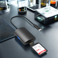 Hub de lector de tarjetas USB 3 en 1 con ranuras SD/TF y adaptador de transferencia de datos de alta velocidad USB 3,0 para computadora portátil, PC, MacBook