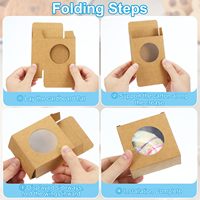 Vente en gros Sous-verres Boîte d'emballage Boucle d'arc Papier kraft Noir Blanc Sous-verres en carton Boîte dossier avec manipulation d'impression disparue