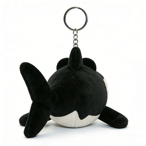 Customized Shark plush keychain, <b>Mini</b> shark <b>keyring</b>, Black white shark plush, Ocean animal keychain - Product Image 5